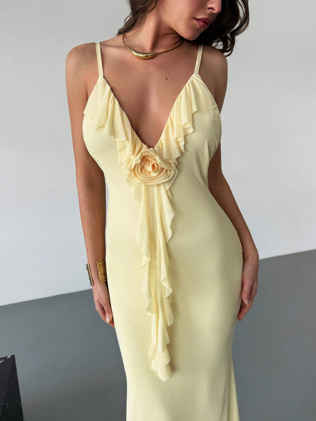 Rochie maxi SHEIN, galben