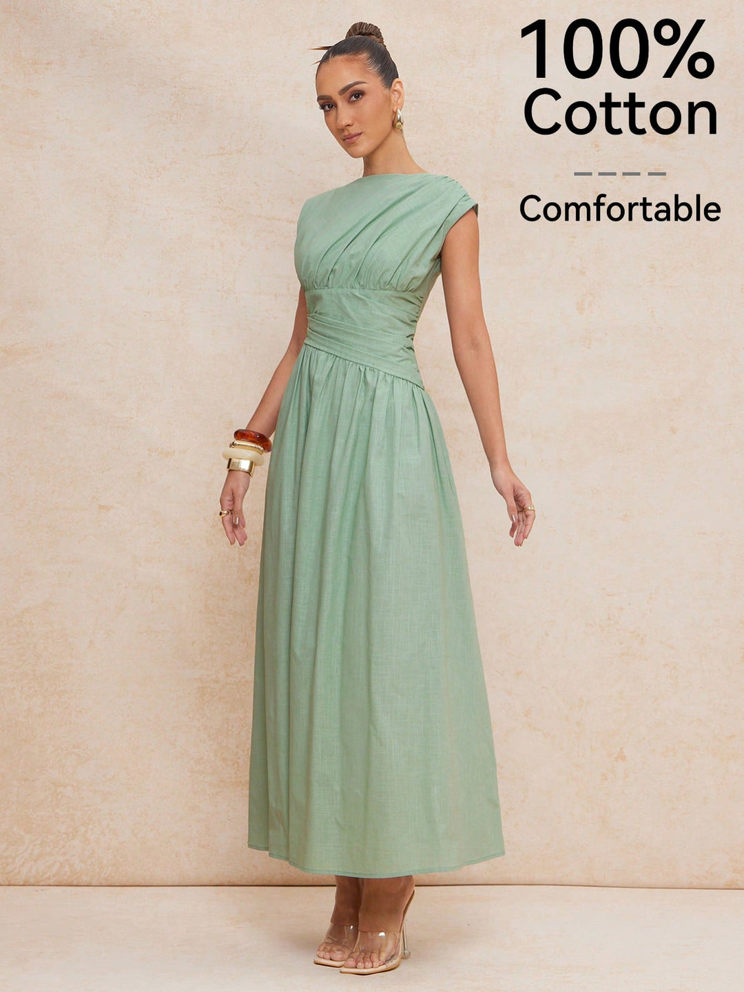 Rochie maxi SHEIN, verde
