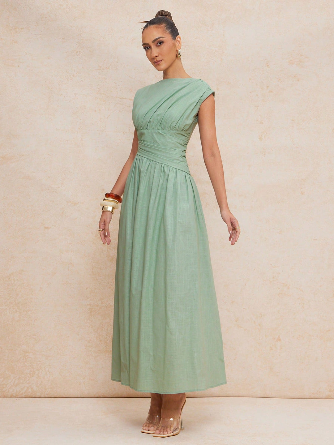 Rochie maxi SHEIN, verde