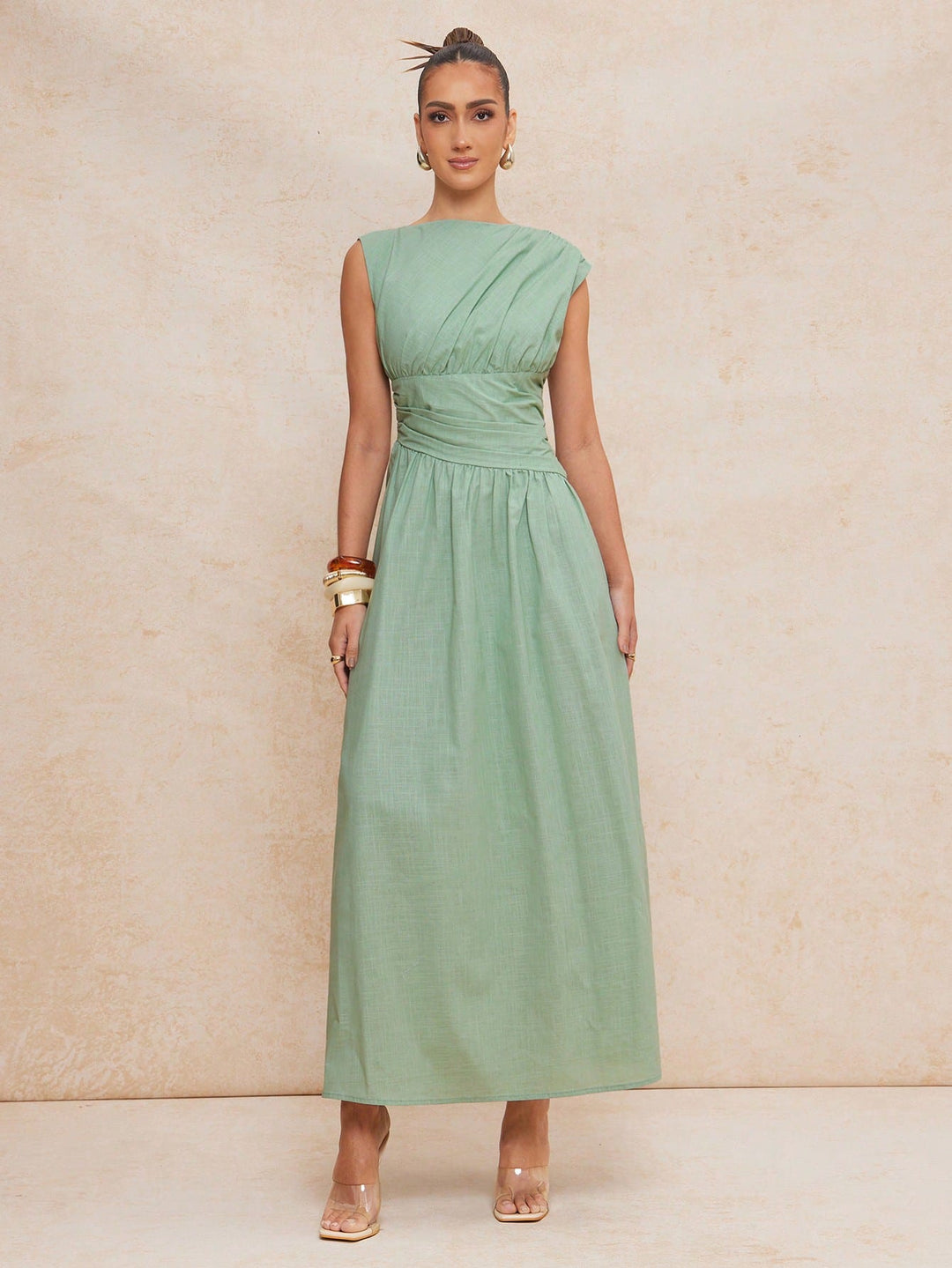 Rochie maxi SHEIN, verde