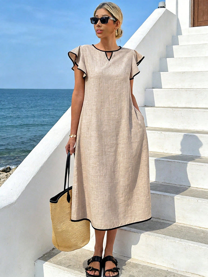 Rochie maxi SHEIN, bej