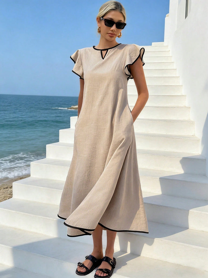 Rochie maxi SHEIN, bej
