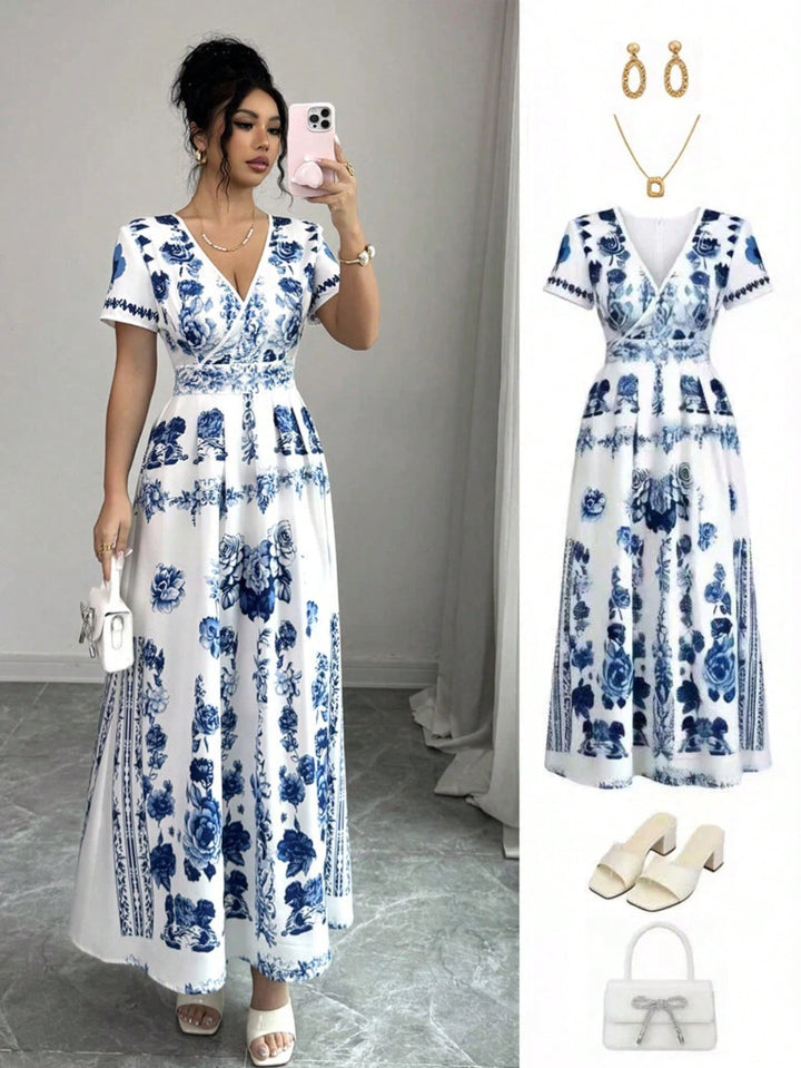 Rochie maxi SHEIN, albastru