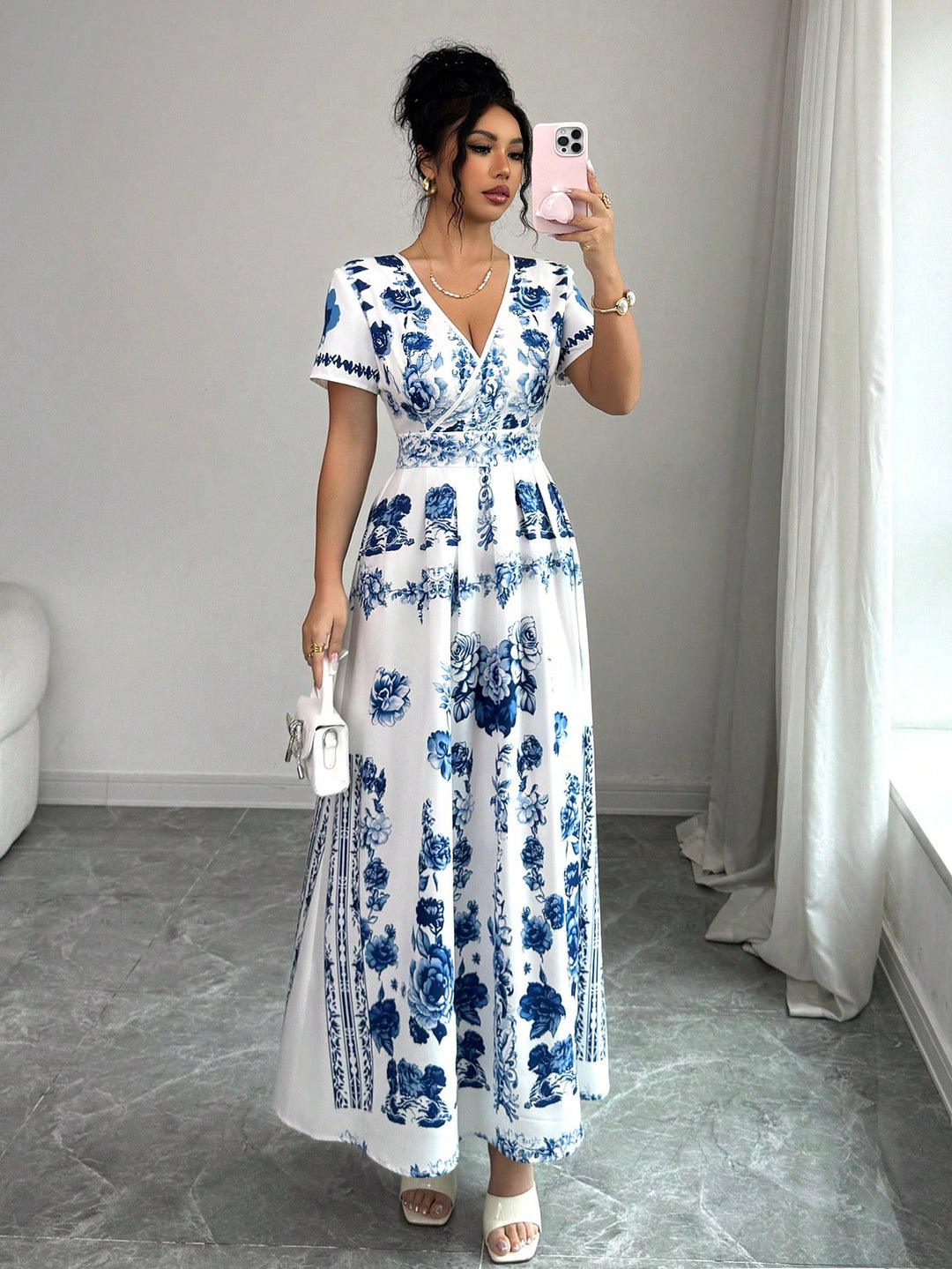 Rochie maxi SHEIN, albastru