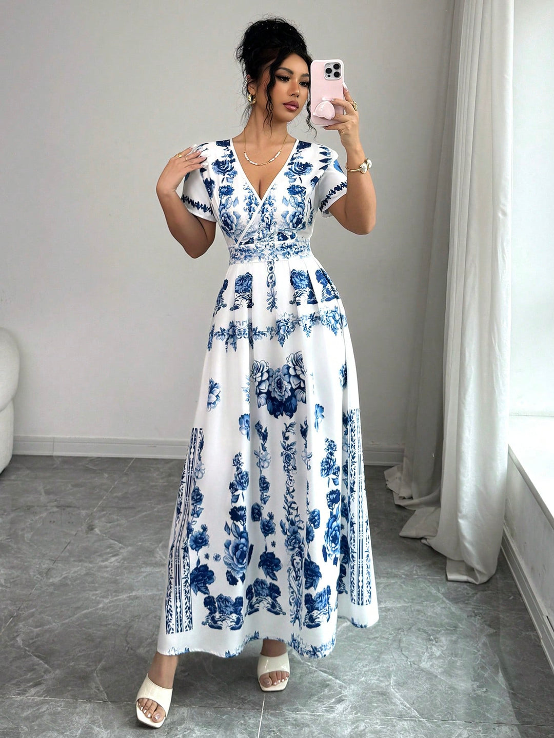 Rochie maxi SHEIN, albastru