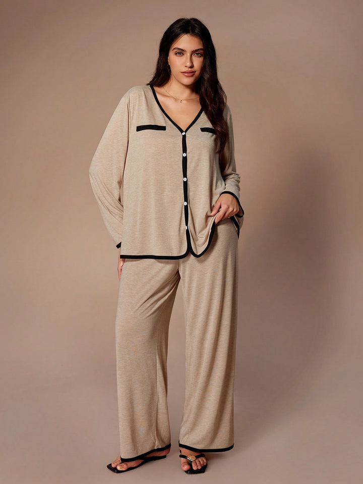 Compleu pijamale SHEIN, marp