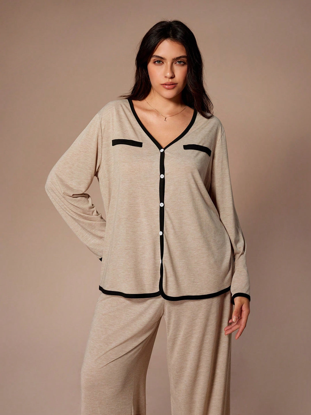 Compleu pijamale SHEIN, marp