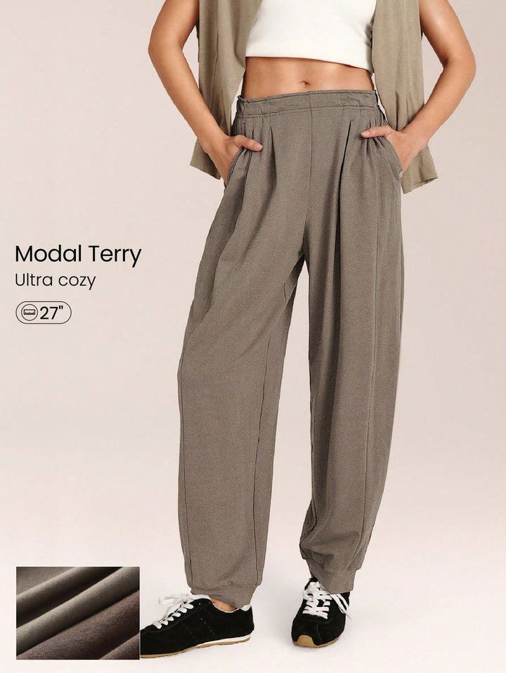 Pantaloni SHEIN, maro