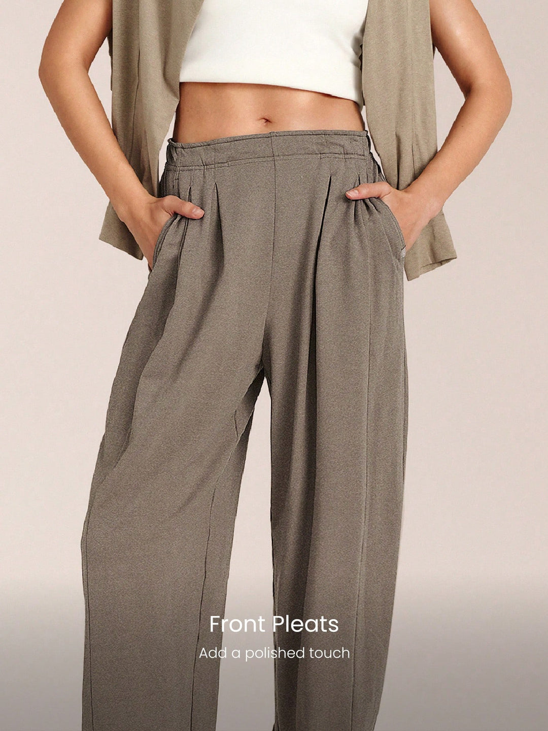 Pantaloni SHEIN, maro