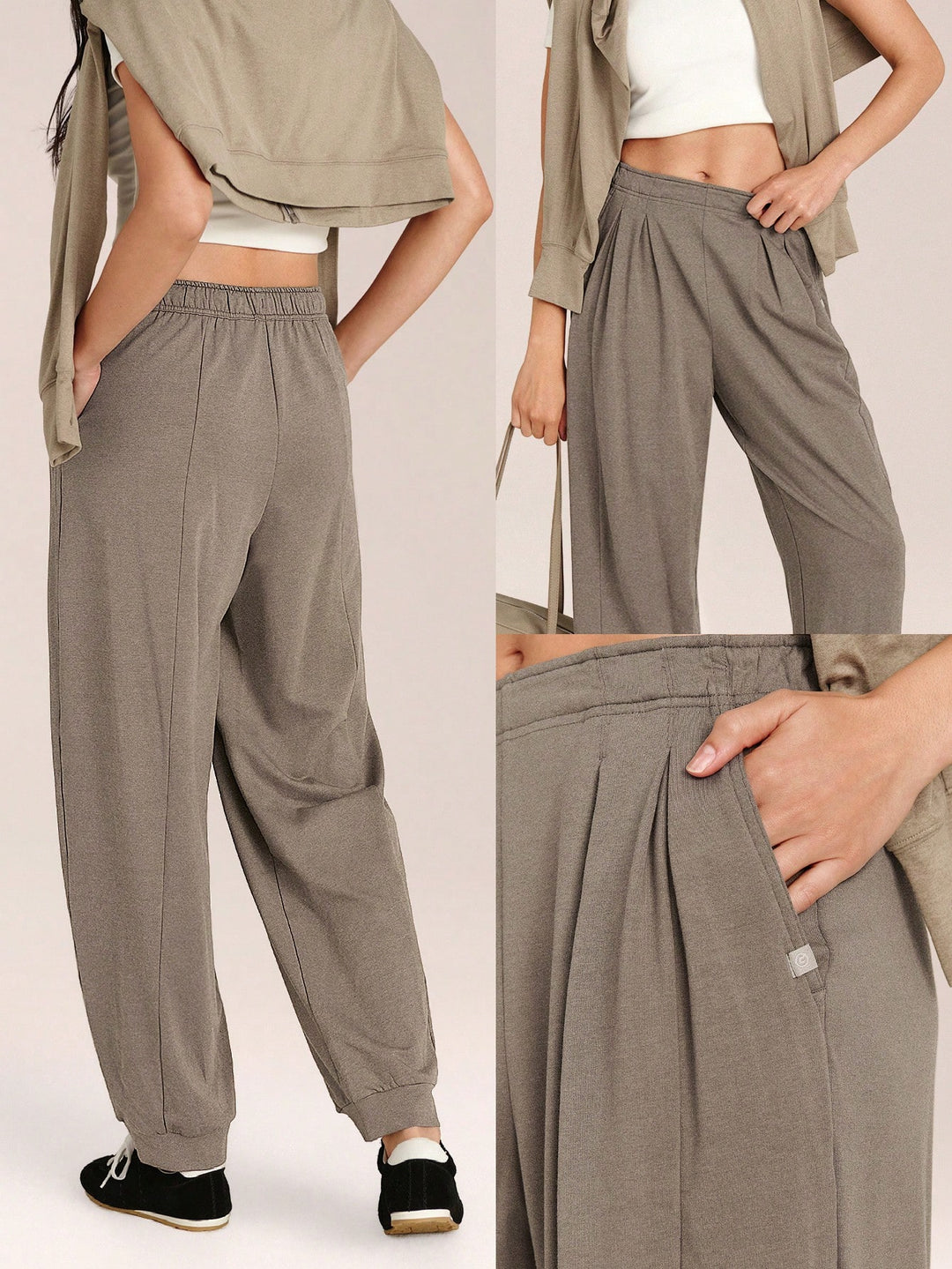 Pantaloni SHEIN, maro