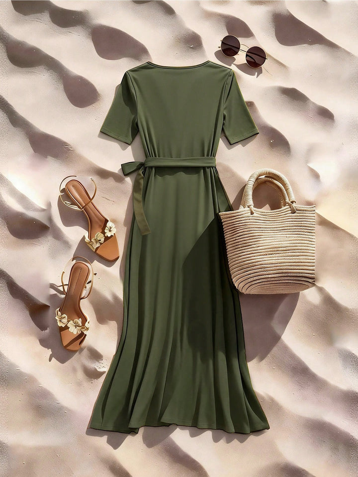 Rochie maxi SHEIN, kaki
