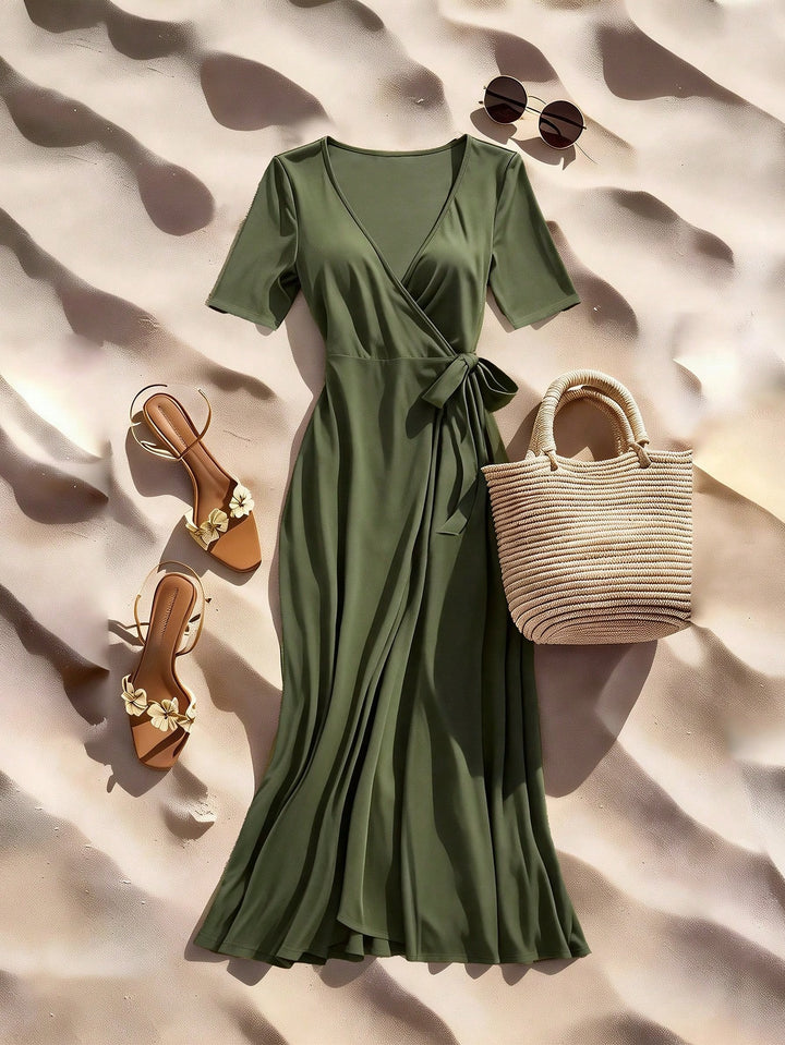 Rochie maxi SHEIN, kaki