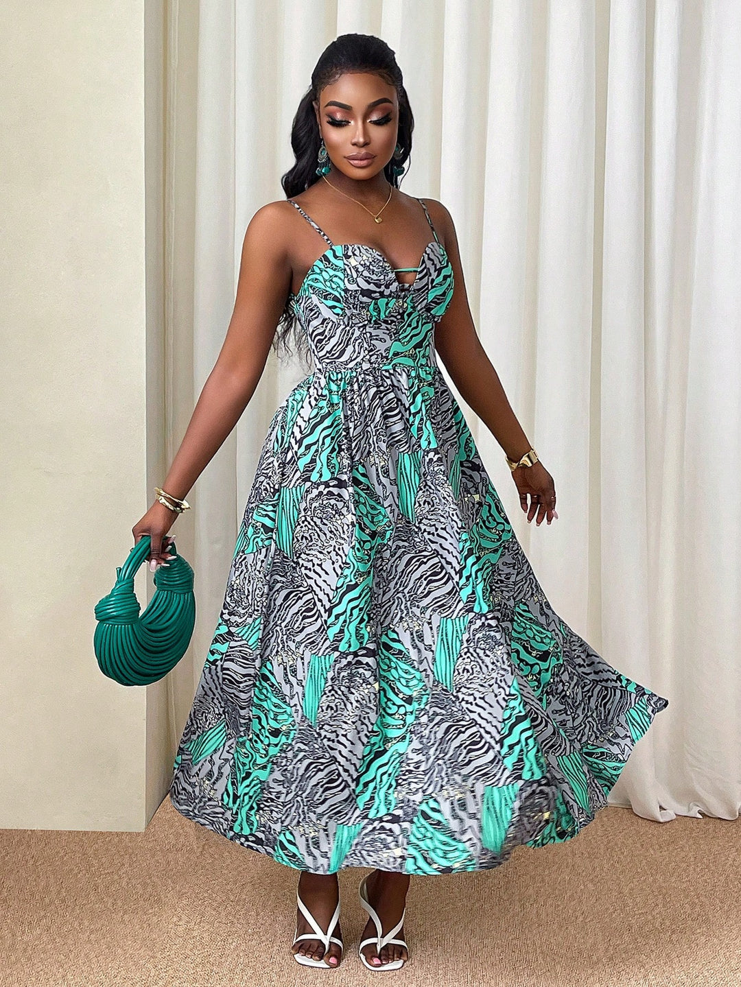 Rochie maxi SHEIN, mix culori