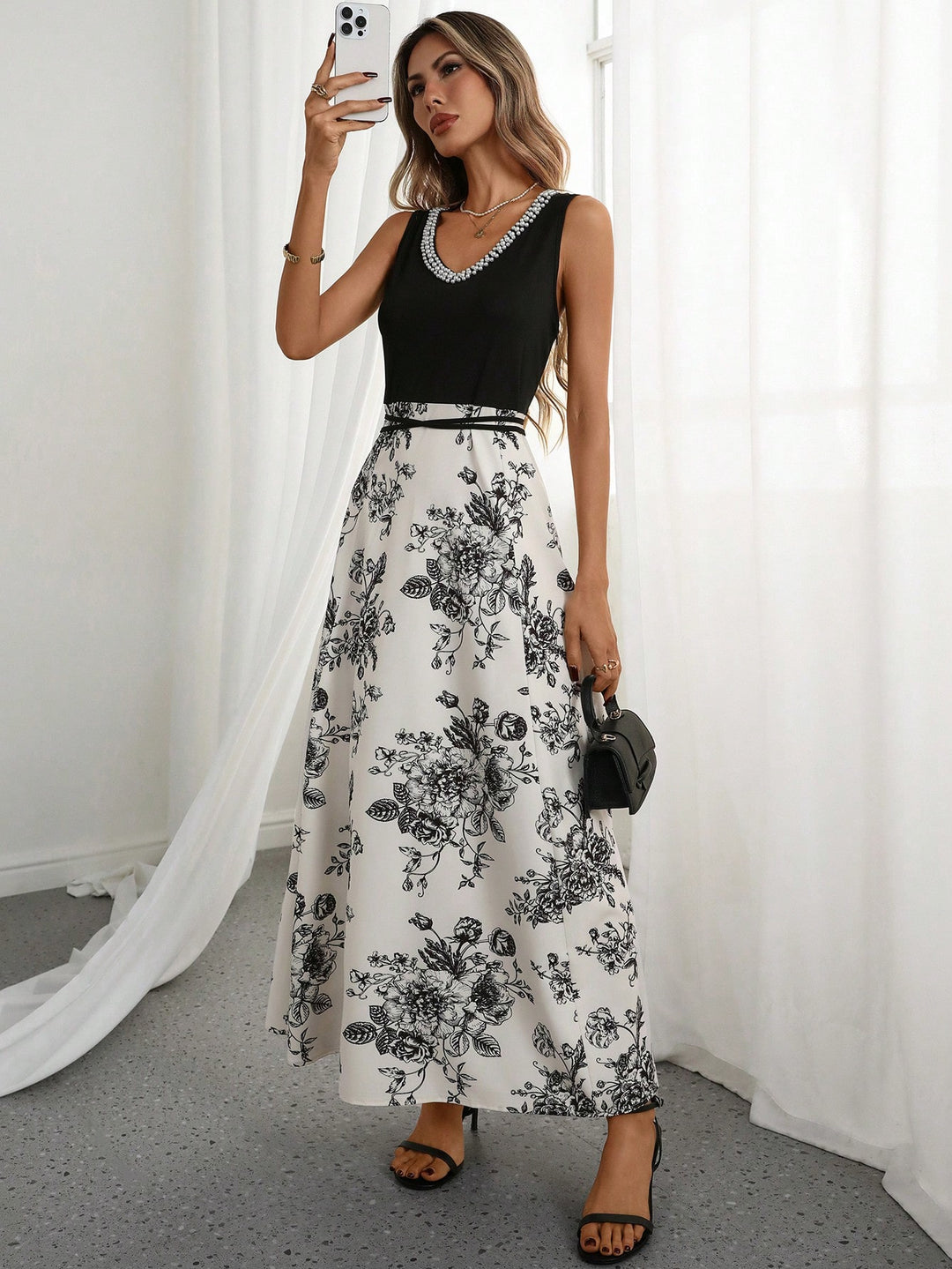 Rochie maxi SHEIN, alb