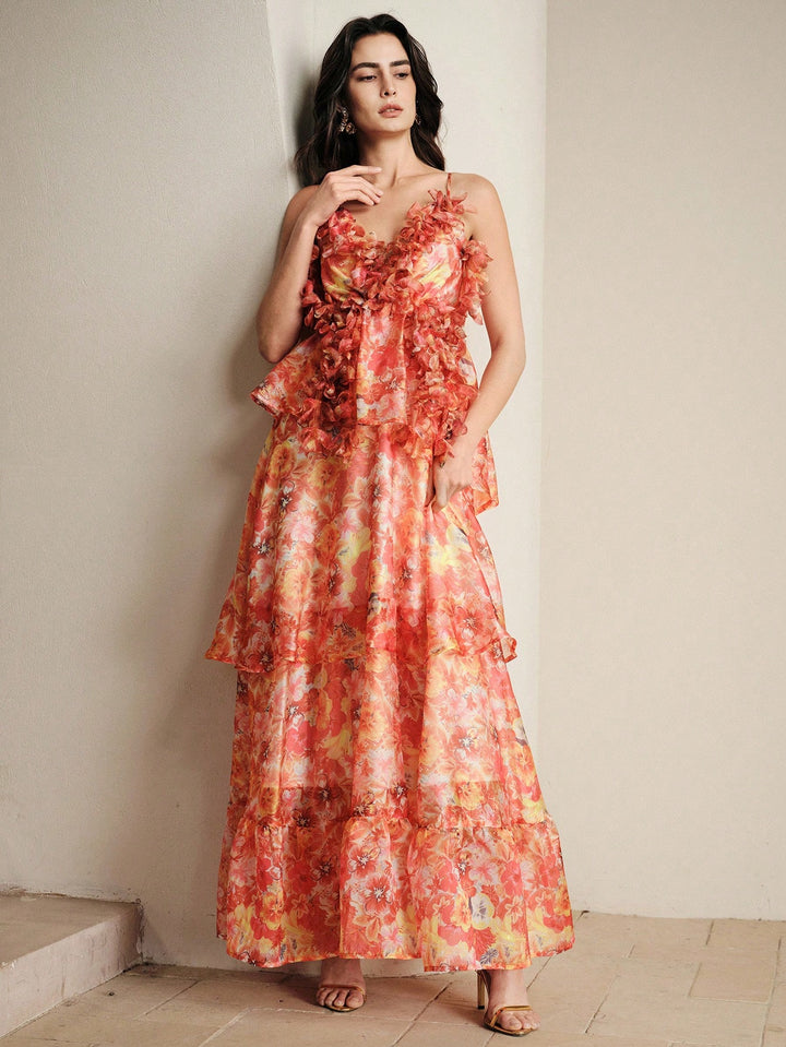 Rochie maxi SHEIN, mix culori