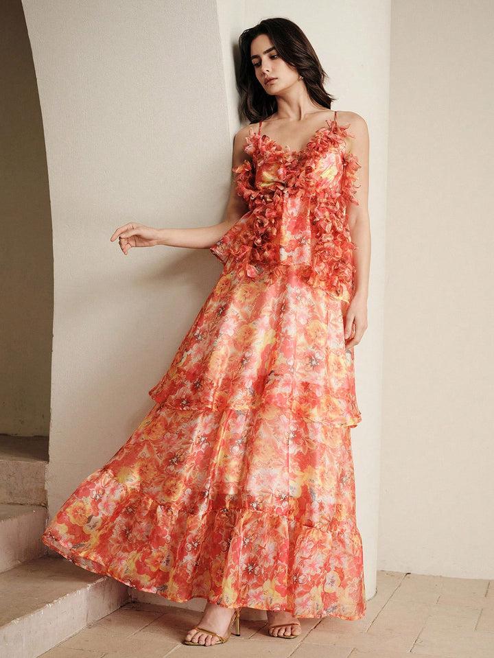 Rochie maxi SHEIN, mix culori