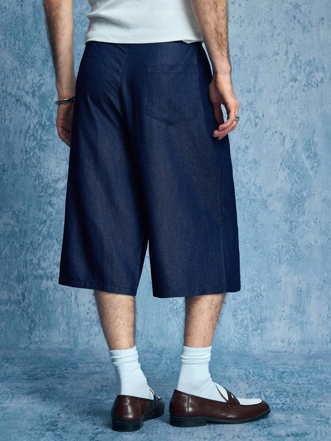 Pantaloni scurți SHEIN, albastru