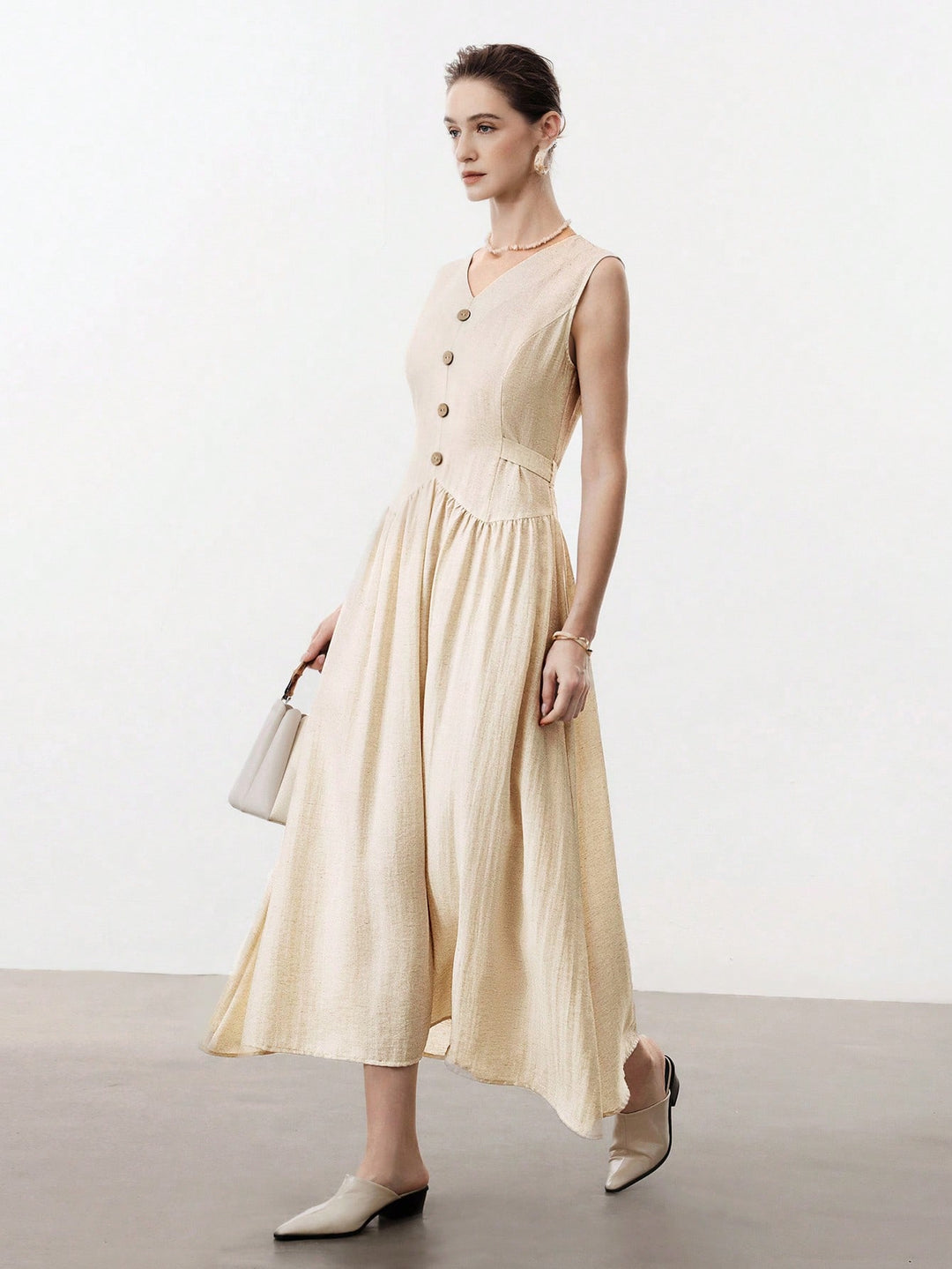 Rochie maxi SHEIN, bej