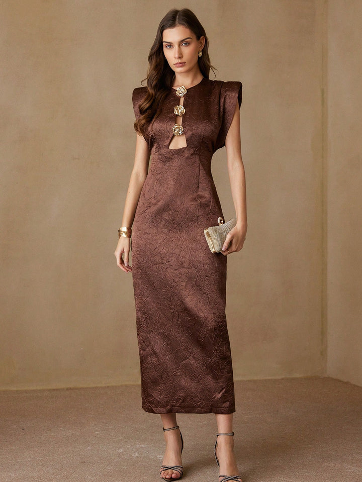 Rochie maxi SHEIN, maro