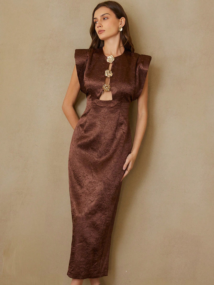 Rochie maxi SHEIN, maro