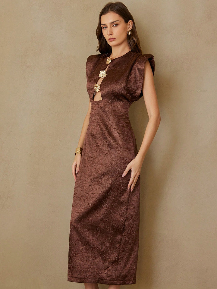 Rochie maxi SHEIN, maro
