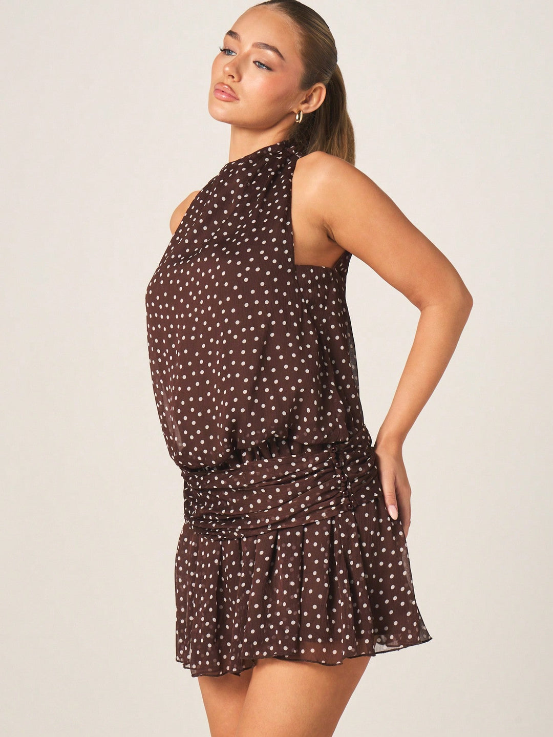 Rochie mini SHEIN, maro