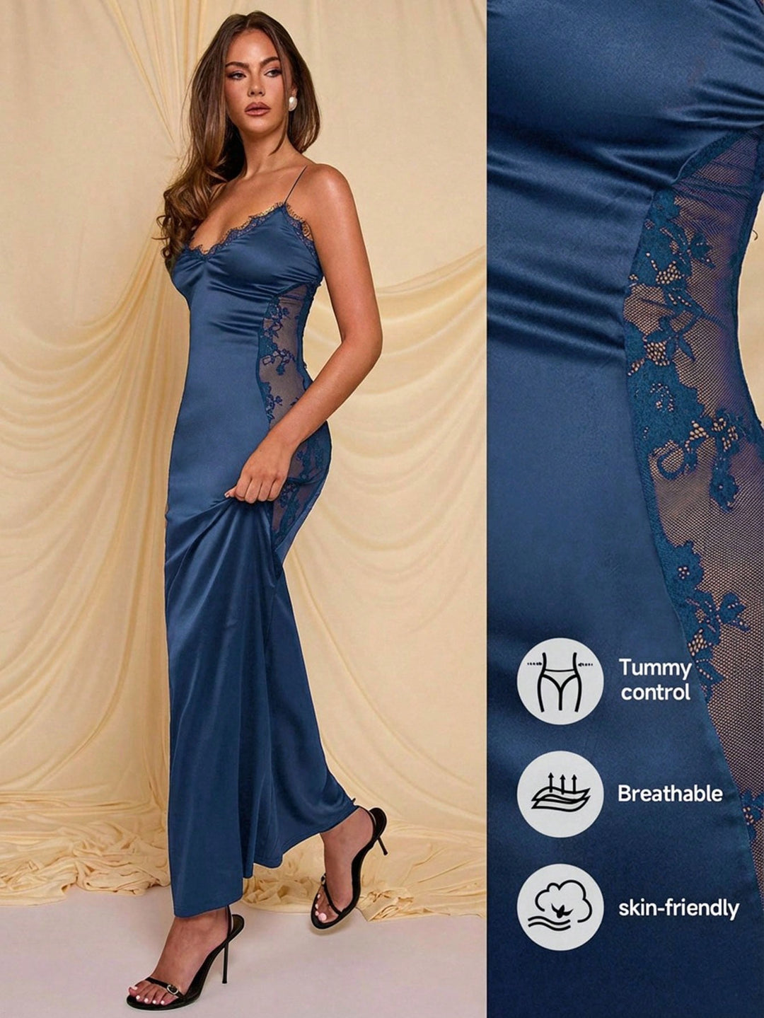 Rochie maxi SHEIN, albastru
