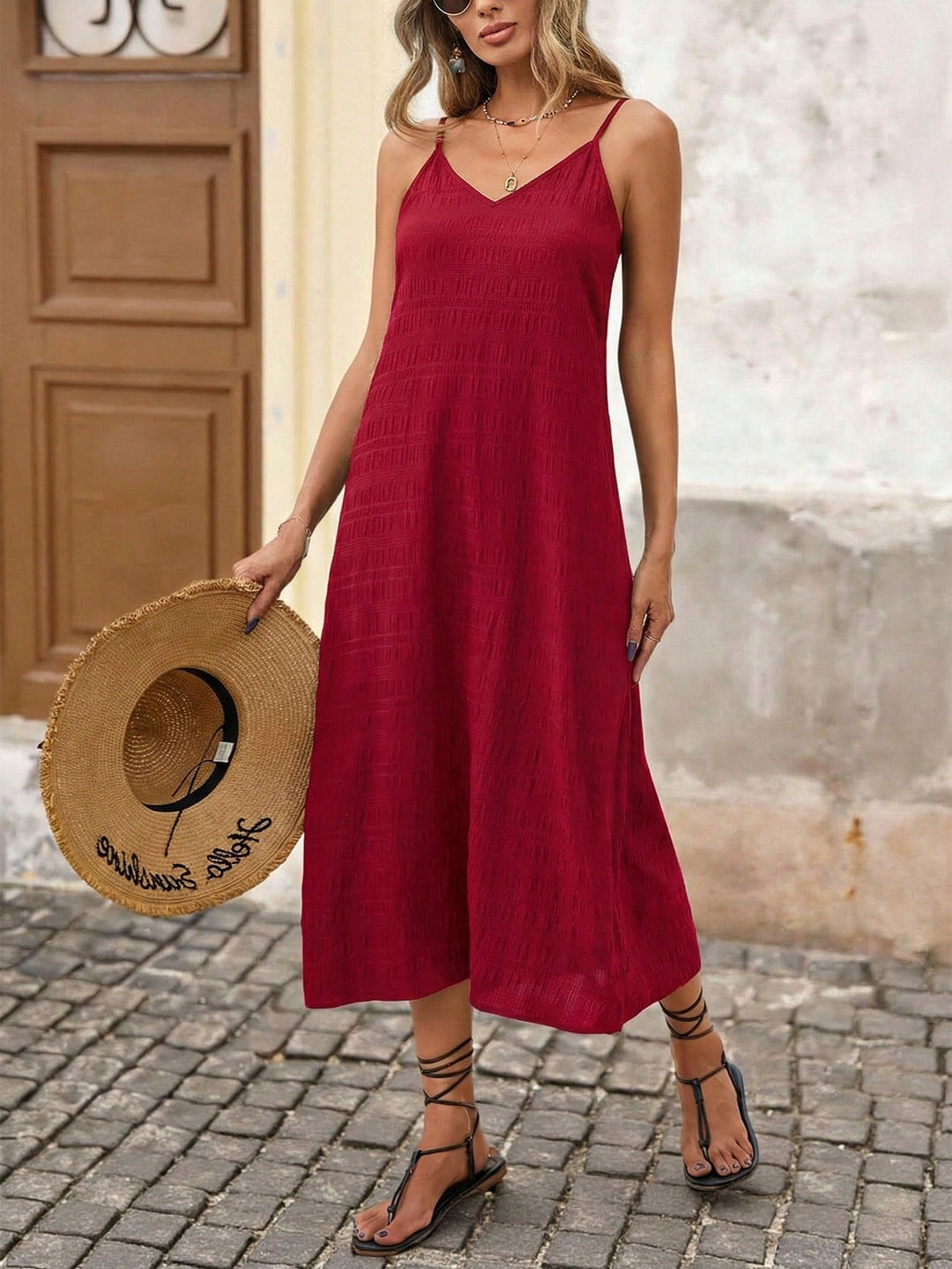 Rochie midi SHEIN, roșu