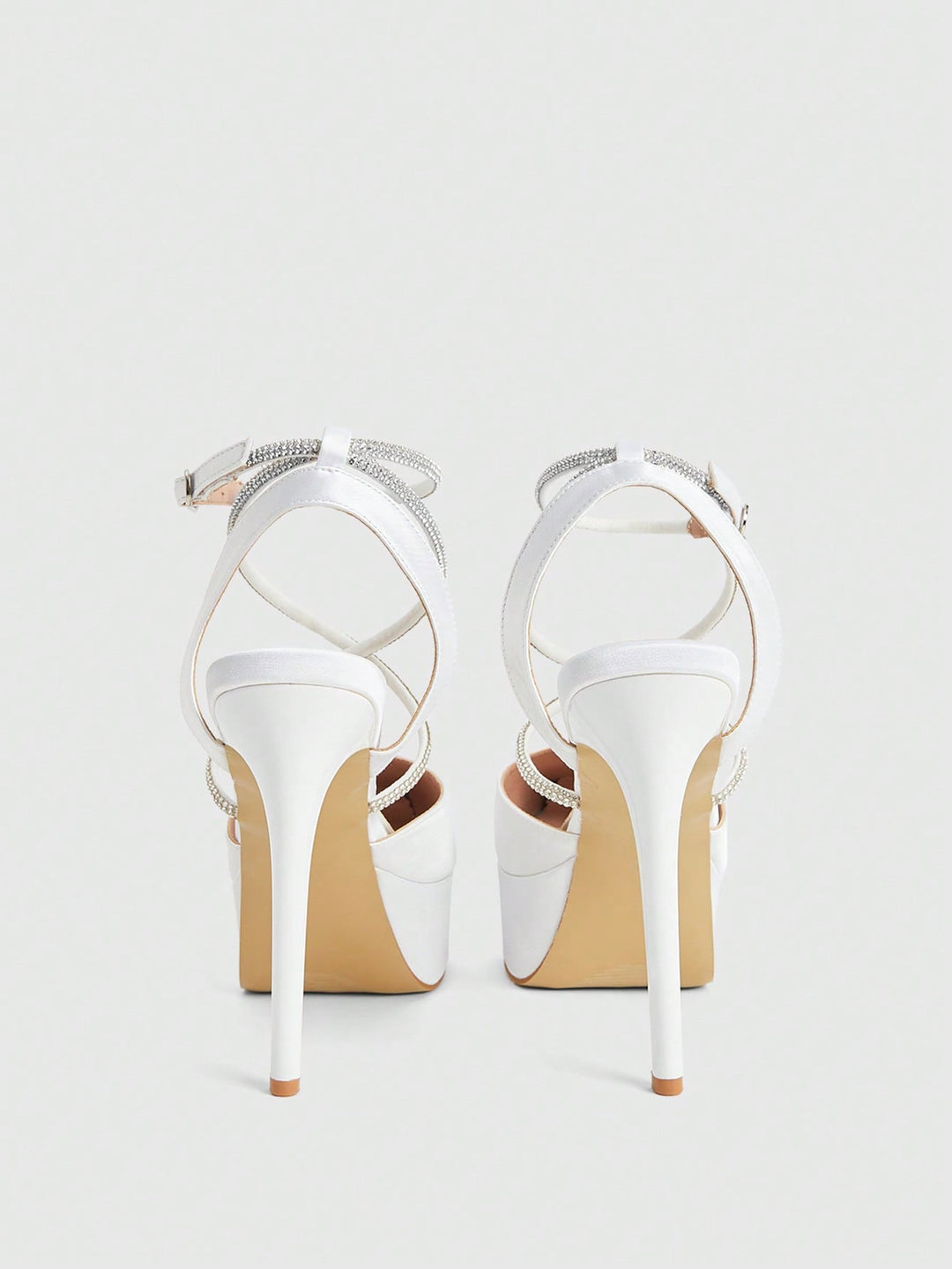 Pantofi cu toc SHEIN, alb