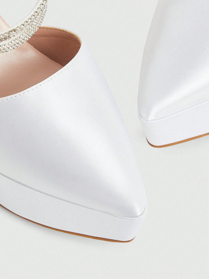 Pantofi cu toc SHEIN, alb