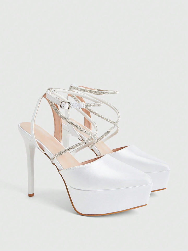 Pantofi cu toc SHEIN, alb