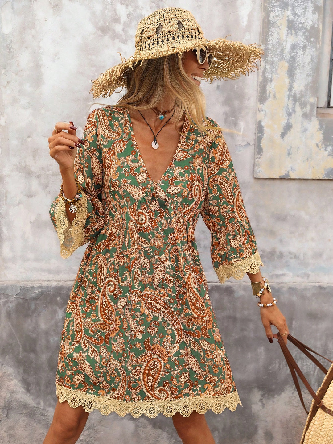 Rochie scurtă SHEIN, verde