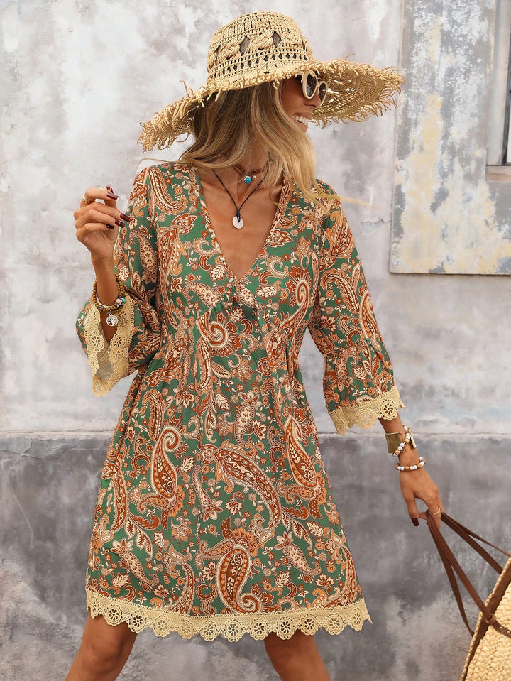Rochie scurtă SHEIN, verde