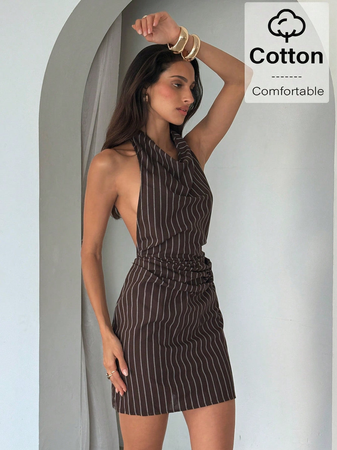 Rochie mini SHEIN, maro
