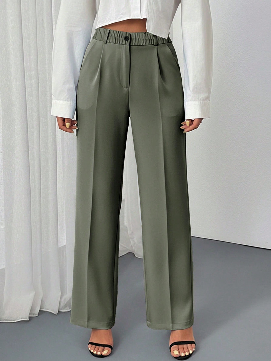 Pantaloni SHEIN, kaki