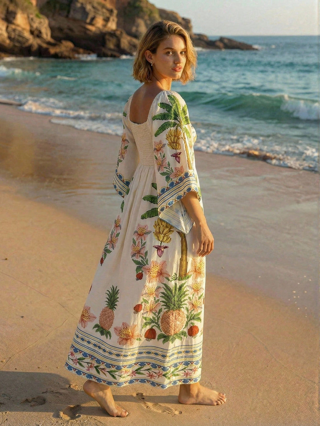 Rochie maxi SHEIN, bej
