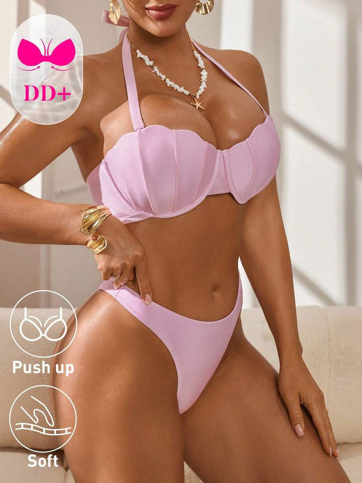 Costum de baie SHEIN, roz