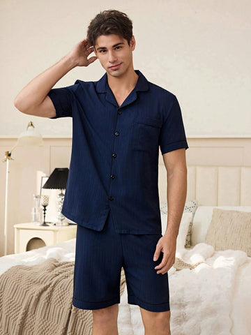 Compleu pijamale SHEIN, albastru