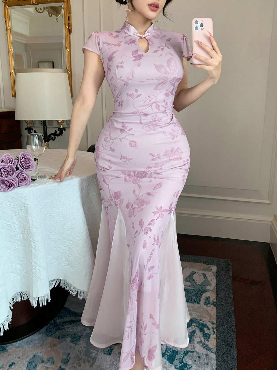 Rochie midi SHEIN, mov
