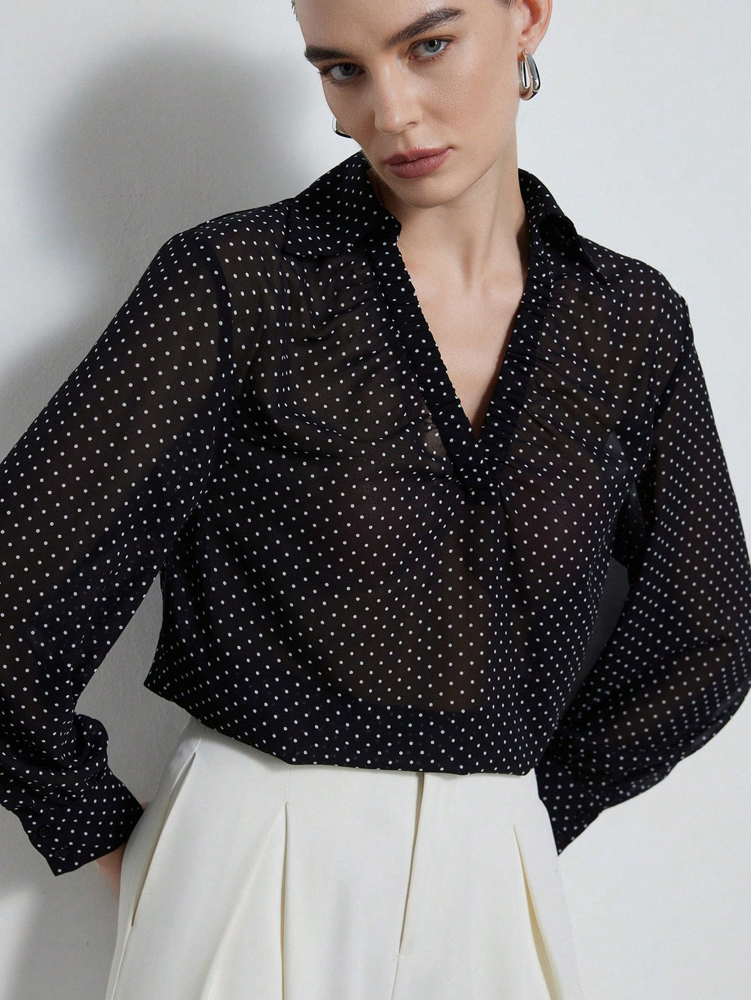 Bluza cu mâneci lungi SHEIN, negru
