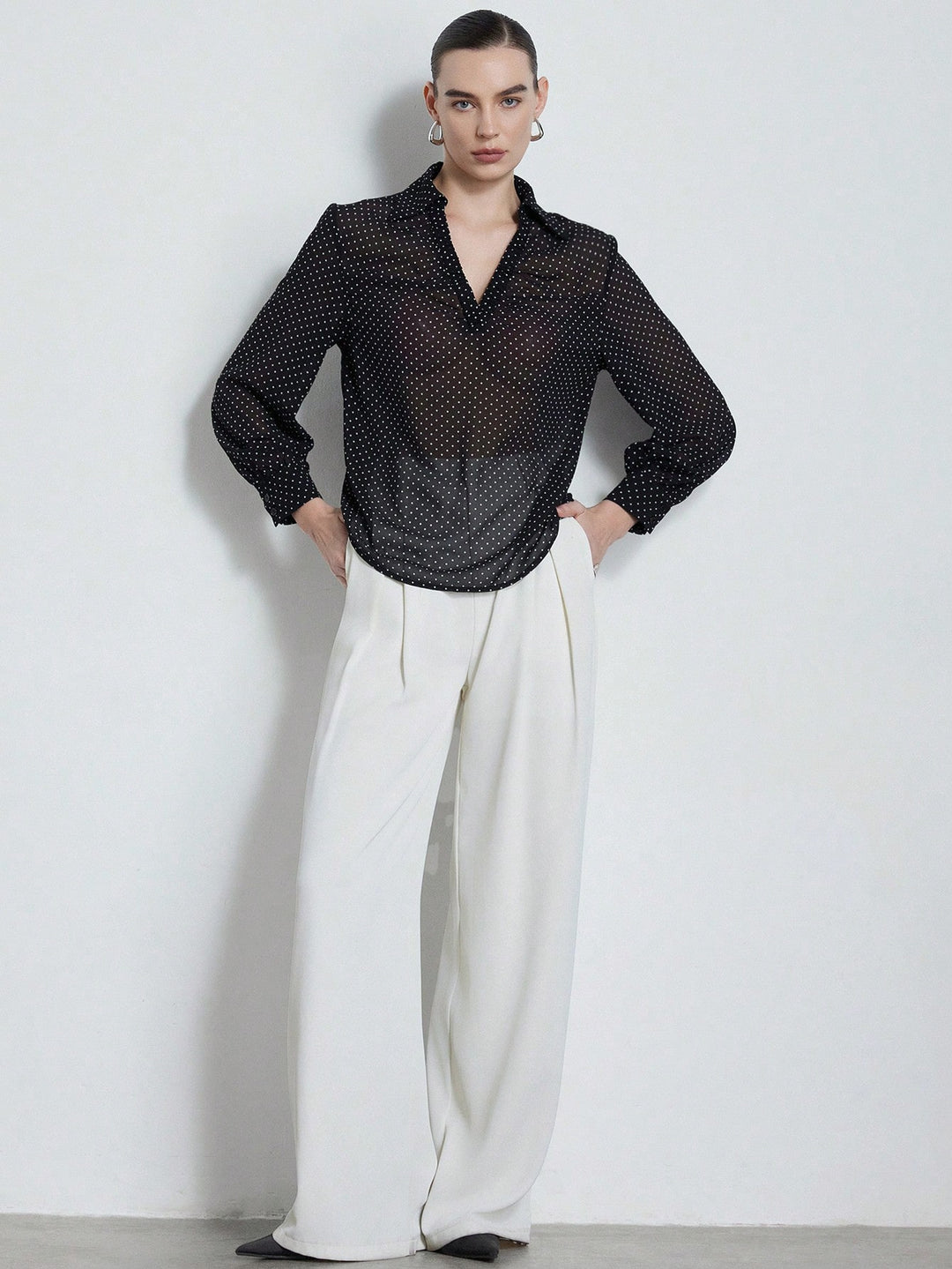 Bluza cu mâneci lungi SHEIN, negru