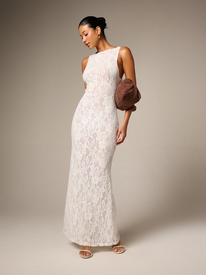 Rochie maxi SHEIN, alb