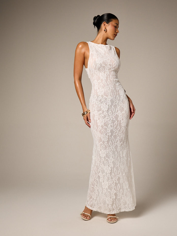 Rochie maxi SHEIN, alb