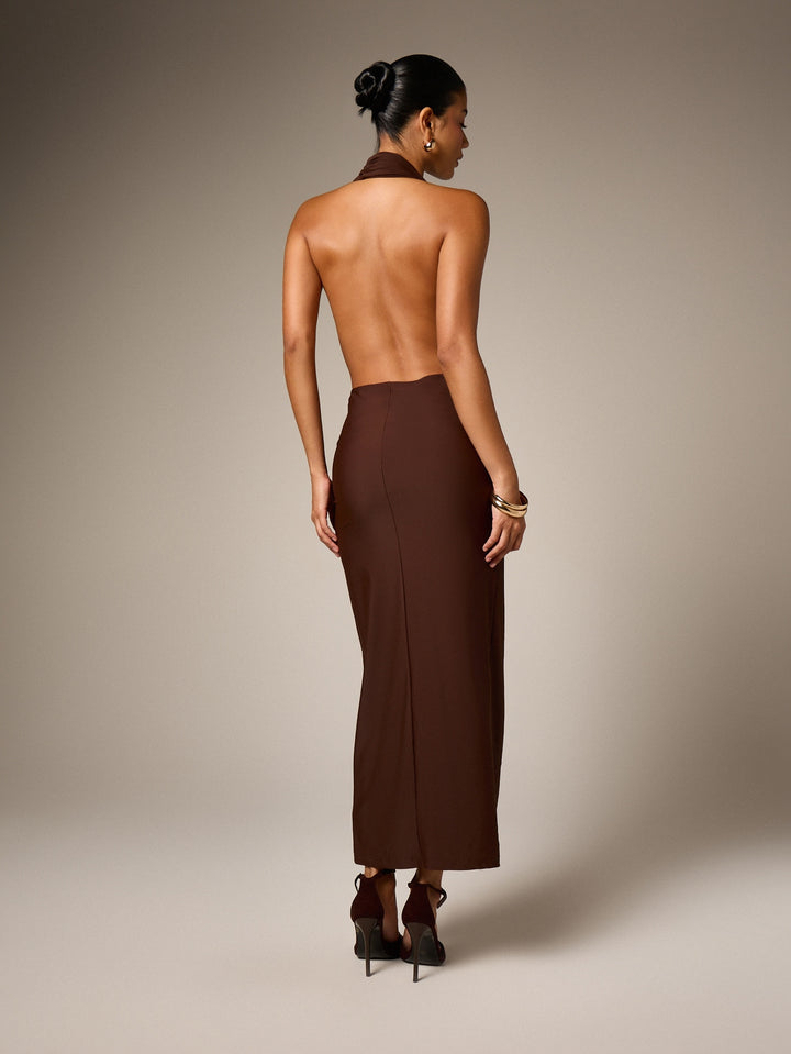 Rochie maxi SHEIN, maro