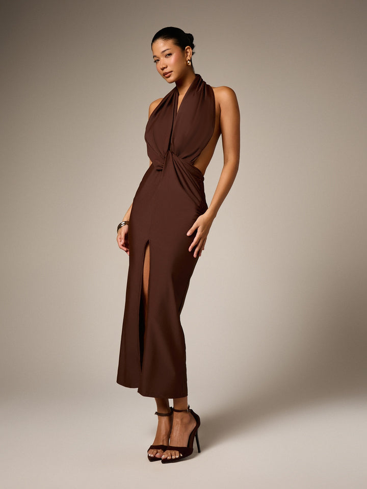 Rochie maxi SHEIN, maro