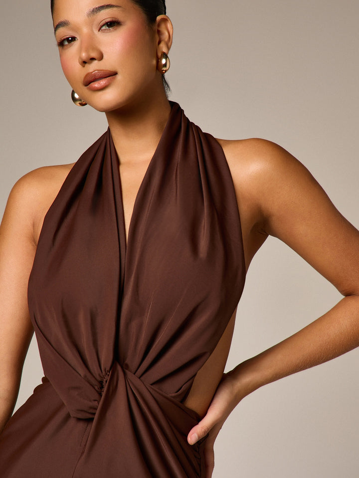 Rochie maxi SHEIN, maro