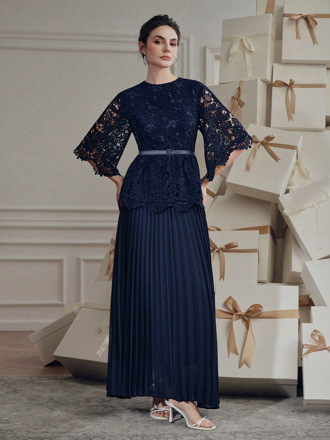 Rochie maxi SHEIN, albastru