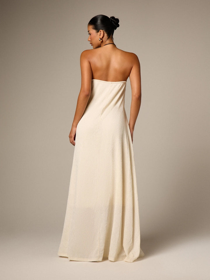 Rochie maxi SHEIN, crem