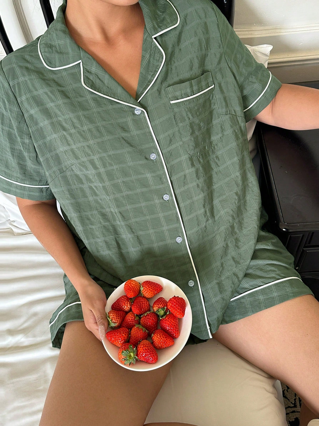 Set pijamale SHEIN, verde