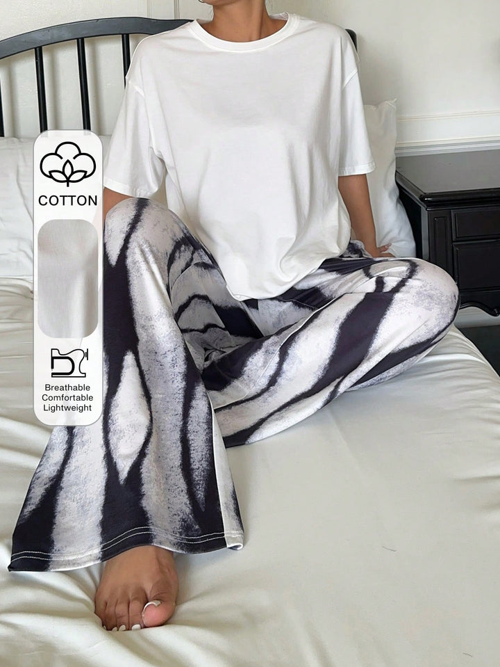 Set pijamale SHEIN, alb